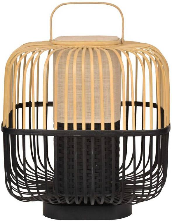Forestier Bamboo square tafellamp medium black