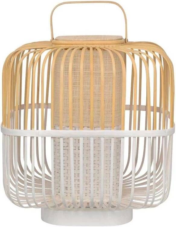 Forestier Bamboo square tafellamp medium white