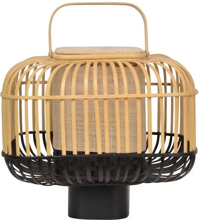 Forestier Bamboo square tafellamp small black