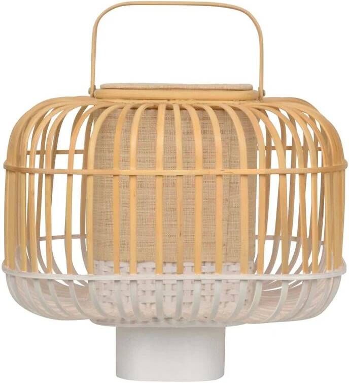 Forestier Bamboo square tafellamp small white