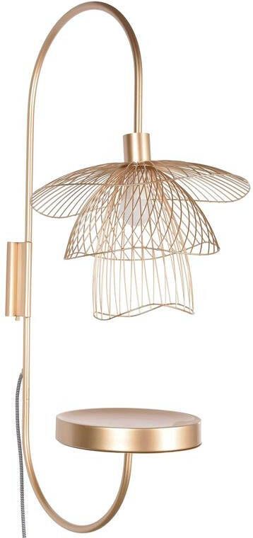 Forestier Papillon wandlamp met plateau champagne