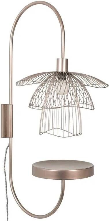 Forestier Papillon Wandlamp Met Plateau Metallic Taupe