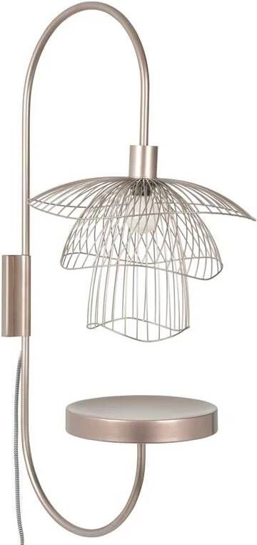 Forestier Papillon wandlamp met plateau pink copper