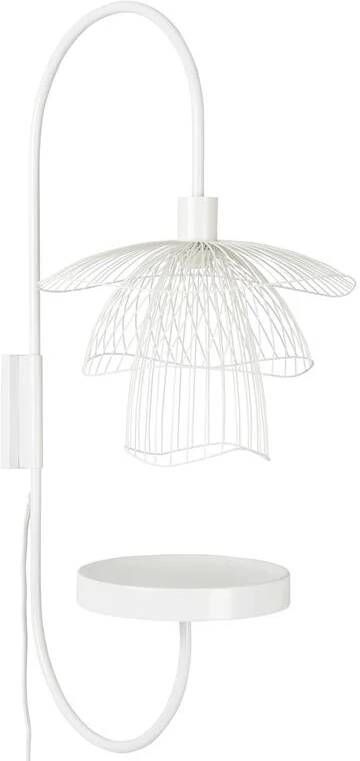 Forestier Papillon wandlamp met plateau wit