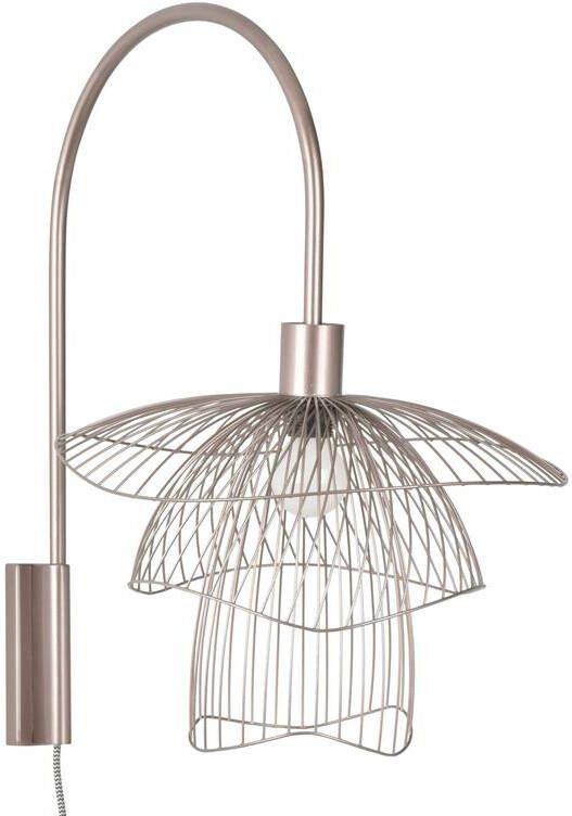 Forestier Papillon wandlamp pink copper