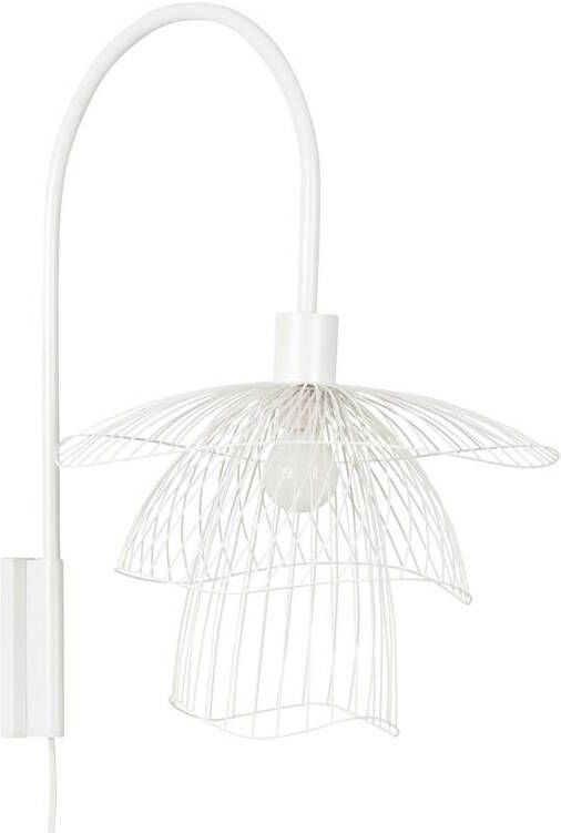 Forestier Papillon wandlamp wit