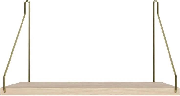Frama Shelf wandplank 40x27 wit geolied|messing