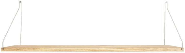 Frama Shelf wandplank 80x20 wit|roestvrijstaal