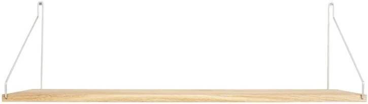 Frama Shelf wandplank 80x27 wit geolied|roestvrijstaal