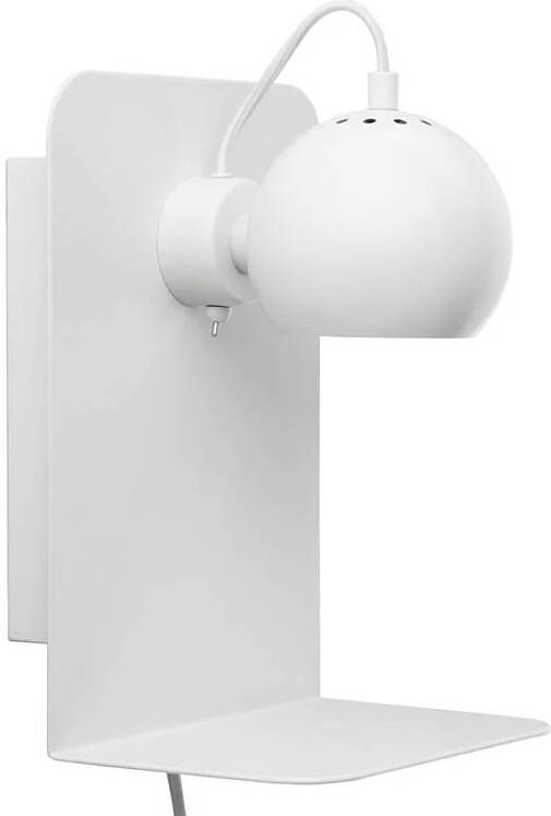 Frandsen Ball wandlamp met usb-poort mat wit