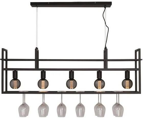 Freelight Hanglamp Barista Zwart 120cm 5 Lichts E27