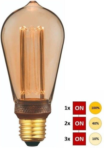 Freelight Led Lamp Gold Ø 64mm 4.3 Watt incl. 3-Step Dimmer