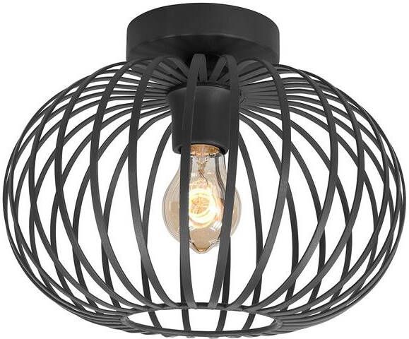 Freelight Plafondlamp Aglio Mat Zwart 25cm E27