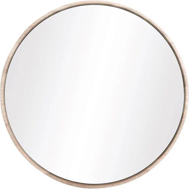 Gazzda Look Mirror Ronde Eikenhouten Wandspiegel Ø 32 cm Whitewash
