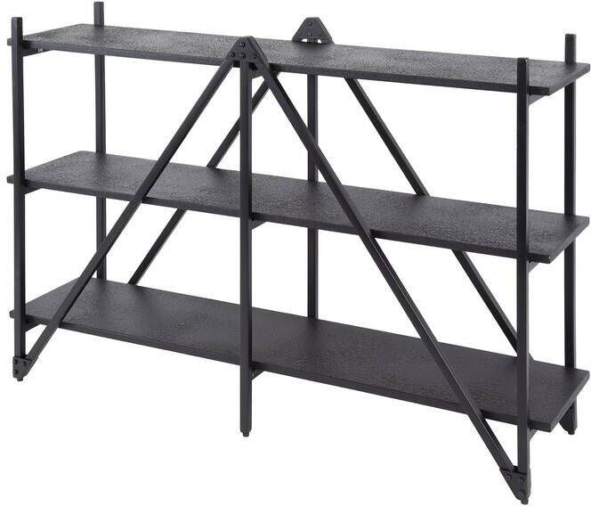 Giga Meubel Wandrek Metaal 130x85cm Zwart Piega