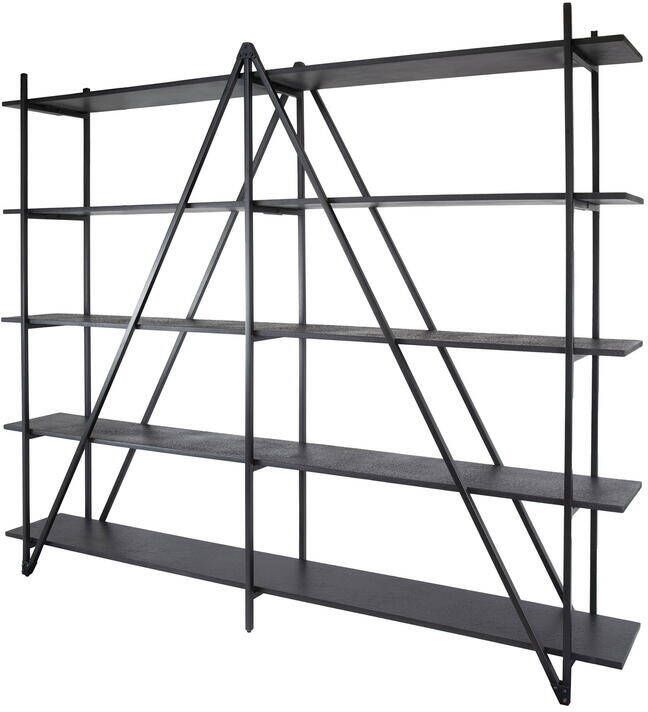 Giga Meubel Wandrek Metaal 220x180cm Zwart Piega