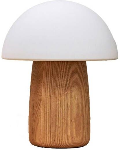 Gingko Alice Mushroom Tafellamp Licht Essenhout