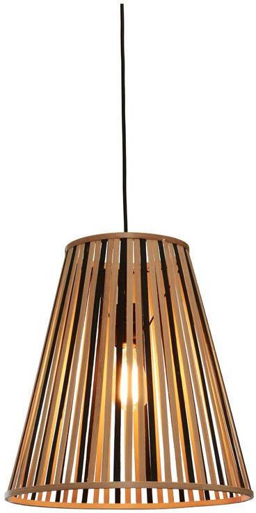 GOOD&MOJO Hanglamp Merapi Bamboe|Zwart 40x40x42cm