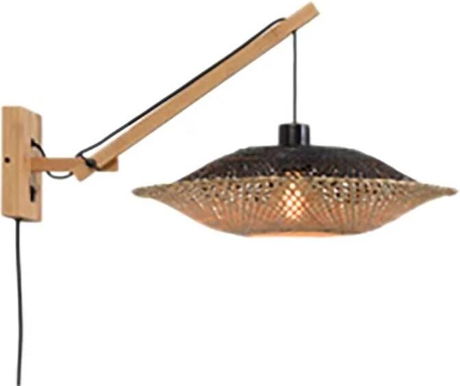 GOOD&MOJO Kalimantan Wandlamp met Arm Ø44cm Naturel