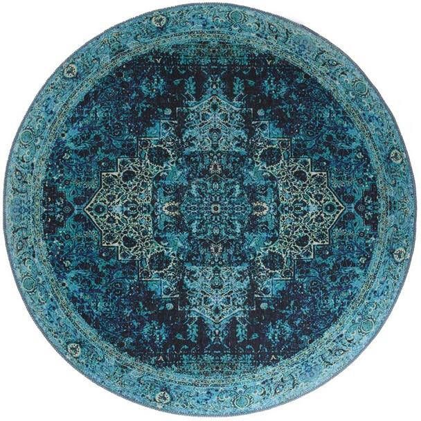Heritaged Rond vintage vloerkleed Fade No.2 blauw 305 cm rond