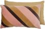 HKliving Striped Velvet Sierkussen 30 x 50 cm Sunkissed - Thumbnail 1