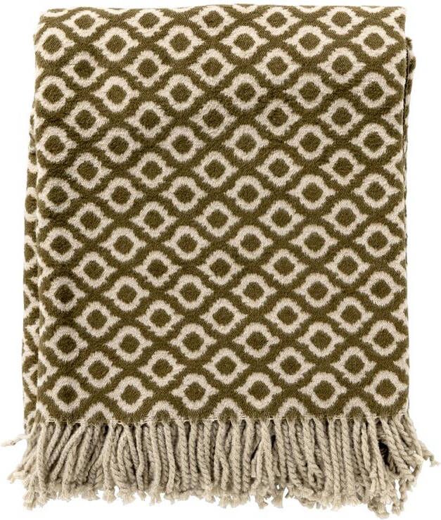 Hoii ISABELLA | Plaid | 150x200 cm Military Olive | Groen | Uni |