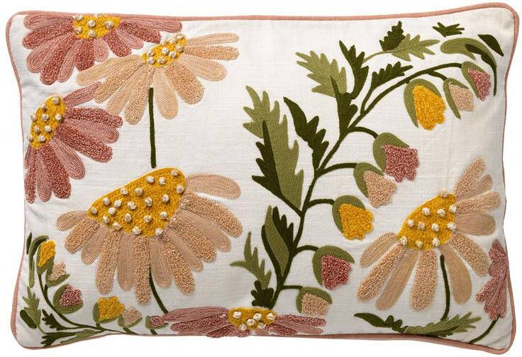 Hoii MARIE-CLAIRE | Sierkussen | 40x60 cm Muted Clay | Roze | Bloemenprint