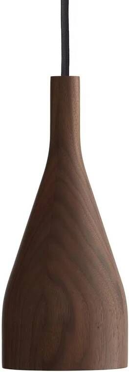 Hollands Licht Timber hanglamp medium Ø10 walnoot zwart snoer