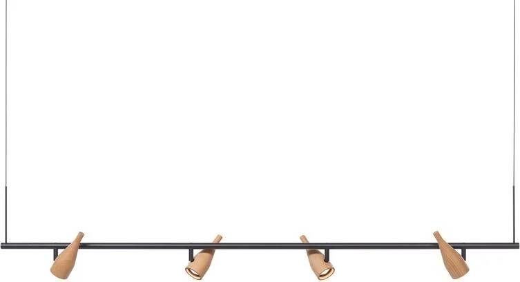 Hollands Licht Timber Line 4 hanglamp LED eiken