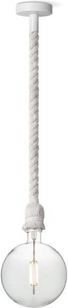 Home Sweet Home hanglamp wit Leonardo Globe G125 dimbaar E27 helder