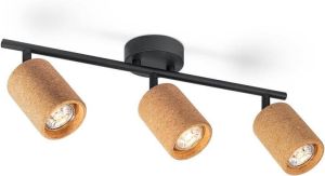 Home Sweet Home LED opbouwspot Cork 3L zwart | kurk