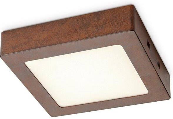 Home Sweet Home LED Plafondlamp Ska Roest Vierkant 17|17|3.6cm