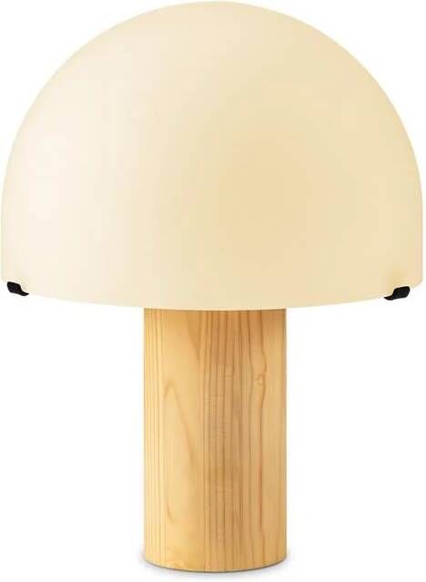Home Sweet Home Landelijke Tafellamp Mushroom Wit 23|23|28cm