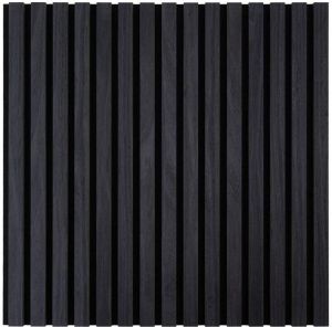 Home67 VERIZO Akoestisch Wandpaneel Zwart 2 Stuks 60 x 60 x 2.2 cm