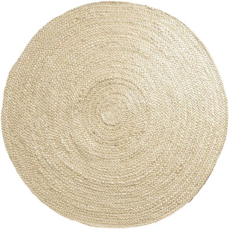 Home67 Vloerkleed Jute Rond Bleached ø200 cm