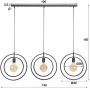Hoyz Collection Hoyz Industriele Hanglamp 3 Lampen Turn Around Zwart - Thumbnail 2