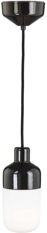 Ifo Electric Ifö Electric Ohm hanglamp 100|215 opaal glas IP44 Zwart