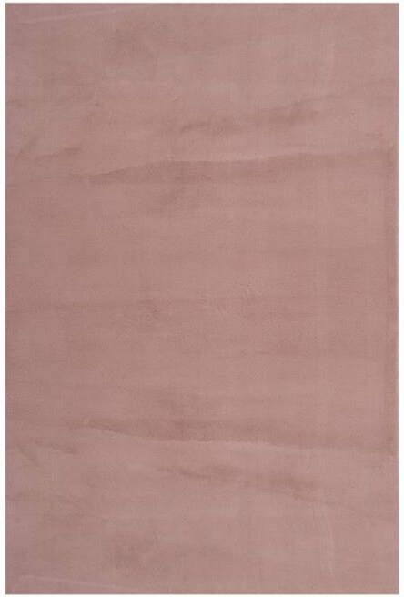 Interieur05 Rond Hoogpolig Vloerkleed Lux Oud Roze 200cm