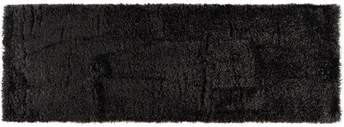 Interieur05 Hoogpolig loper vloerkleed Fender Antraciet zwart
