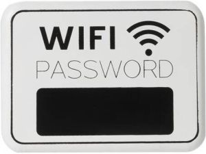 J-Line Bord Wifi Password Metaal Wit|Zwart