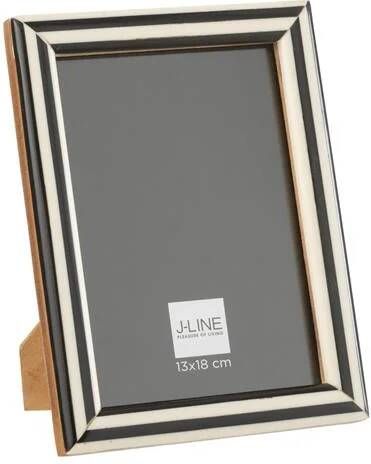 J-Line fotolijst fotokader hout zwart|wit large