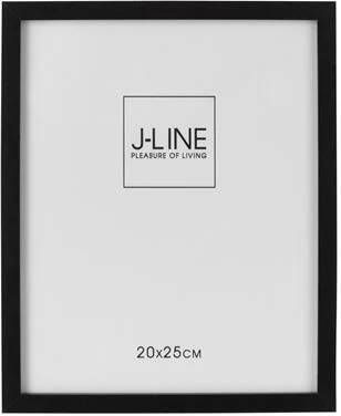 J-Line fotolijst fotokader Basic hout zwart medium 2 stuks