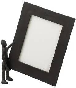 J-Line fotolijst met figuur aluminium zwart|wit large