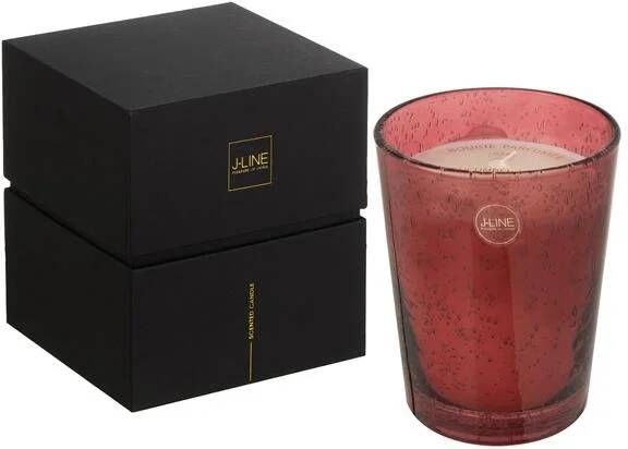 J-Line geurkaars Portofino glas bordeaux S