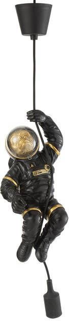 J-Line Astronaut hanglamp polyester zwart| goud