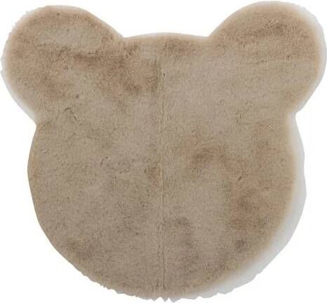 J-Line tapijt Hoofd Beer vloerkleed polyester beige