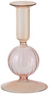 J-Line Kaarshouder 1 Bol Glas Licht Oranje|Roze Small
