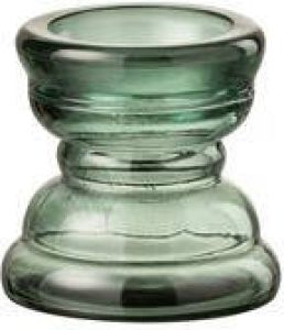J-Line Kandelaar Nice Glas Groen Small Set van 2