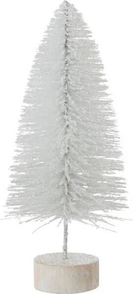 J-Line Kerstboom kunststof glitter|wit large