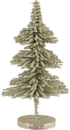 J-Line Kerstboom Bolletjes polyresin glitter|lichtgroen small
